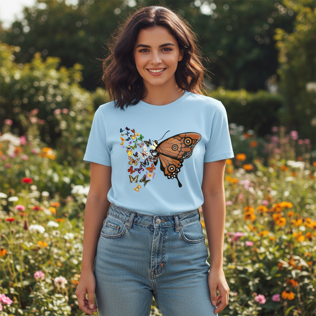 Ladies%20Butterfly%20Print%20Cotton%20T-Shirt,%20Available%20in%20S,%20M,%20L%20-%20Image%202