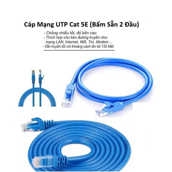 Cáp mạng 2 đầu bấm sẵn lxf tốc độ cao 5e dài 10m