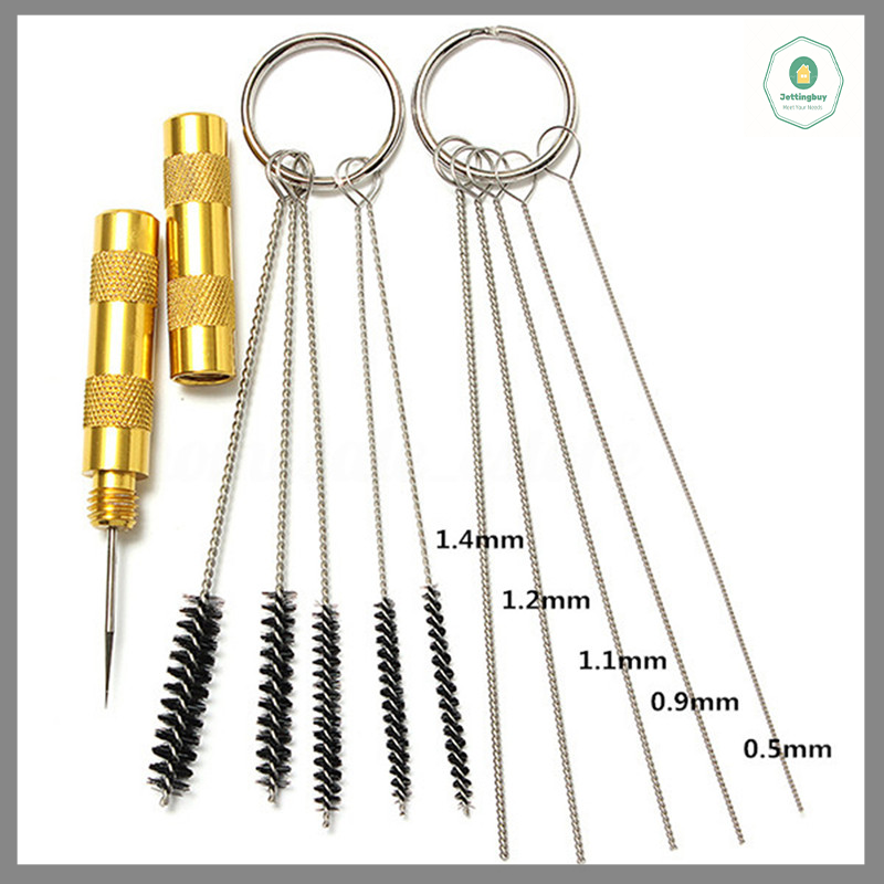【Jettingbuy】 Hot Sale 11pcs Airbrush Spray Cleaning Repair Tool Kit Stainless steel Needle Brush Set