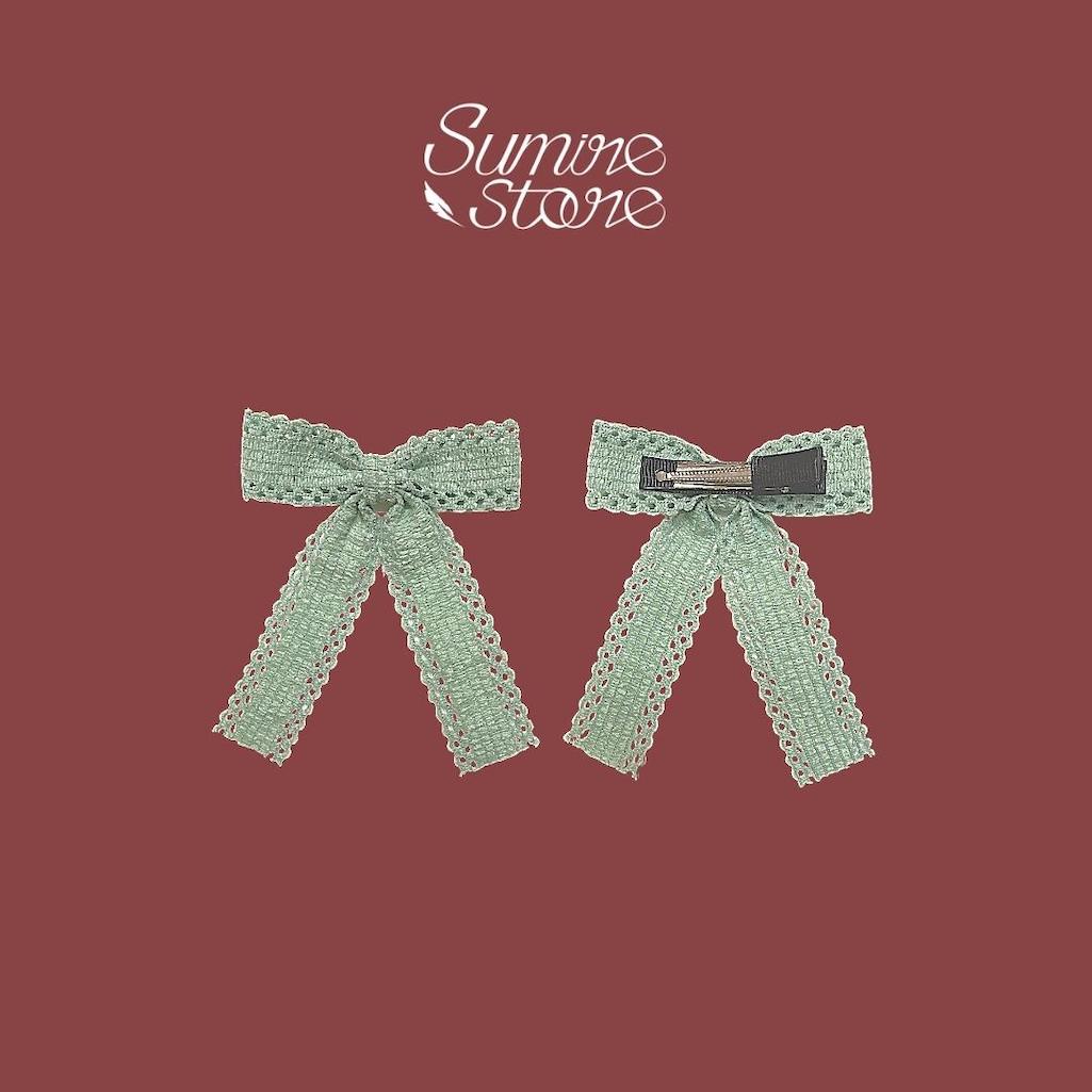 Sumire Store Kẹp tóc mái nơ - 11 màu