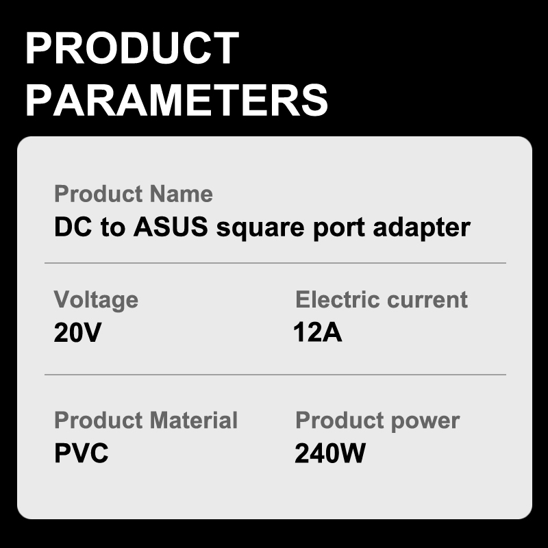 200W%20Laptop%20Power%20Adapter%20DC%20Female%20To%20Asus%20Square%20Mouth%20Adapter%20Jack%20Converter%20For%20ROG%2016%2014%20Air%20Notebook%20Fast%20Charging%20YAFENG%20-%20Image%205