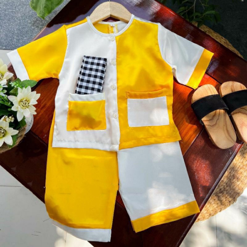 Bộ quần áo bà ba phối cho bé