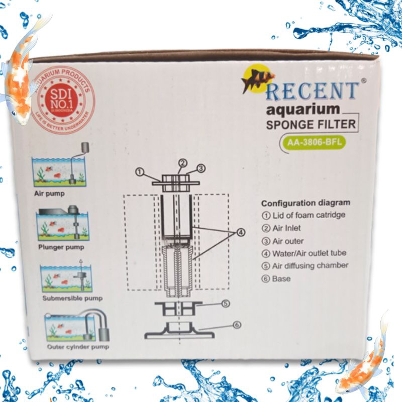 BIOSPONGE / BIO FOAM MINI FILTER AQUARIUM RECENT AA 3806 BFL