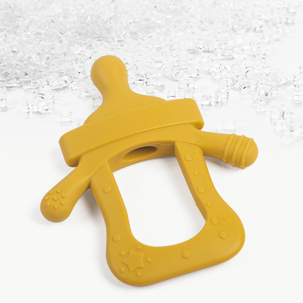 Mini Milk Bottle Teething Toy Baby Teether Necklace Pendant Pacifier Accessories