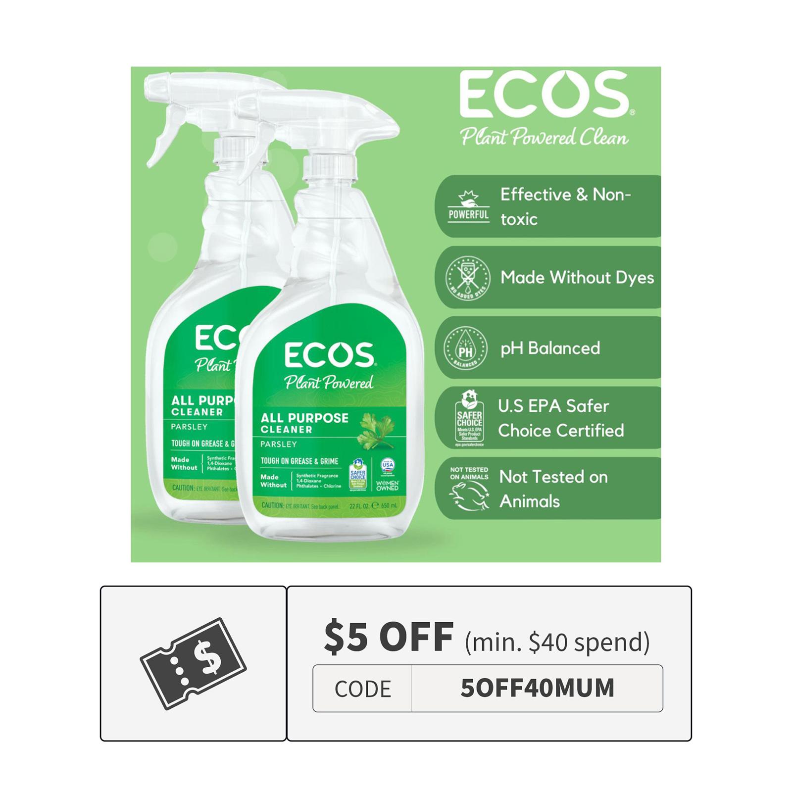 Ecos All Purpose Cleaner Parsley Plus 650ML X 2 Lazada Singapore