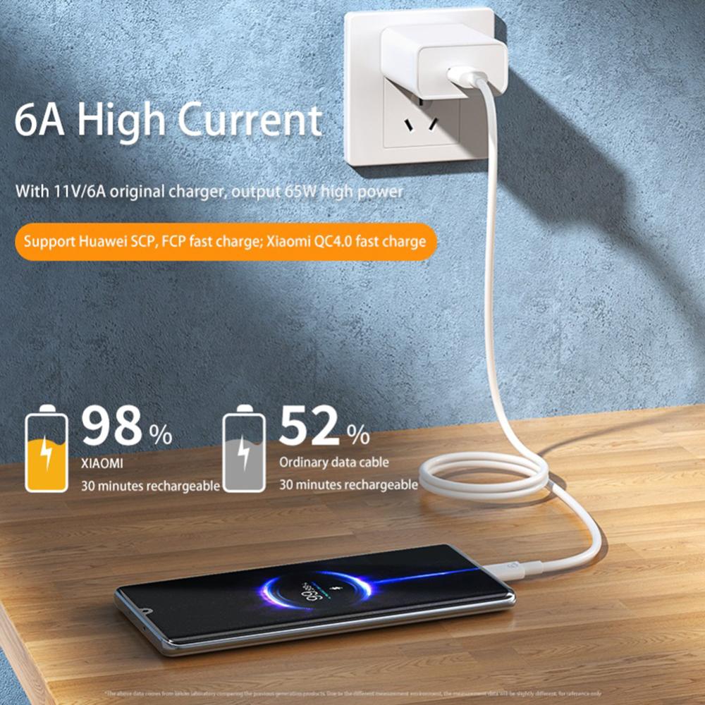Fast Charging USB Type C Cable Accessories Mobile Phone Charging Cable for Xiaomi Redmi POCO Huawei Honor OPPO VIVO