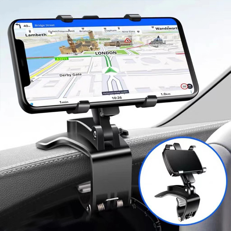 Car mobile phone holder, car multi-function rotation, dashboard, rearview mirror, navigation bracket for car interior simple
