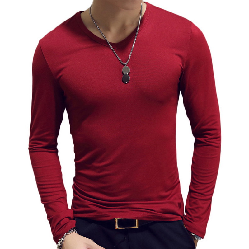 Cyprus Autumn Long Sleeve T shirt For Men Solid Casual Mens T-shirts High Quality Male Tops Classic Clothes Men's T-shirts