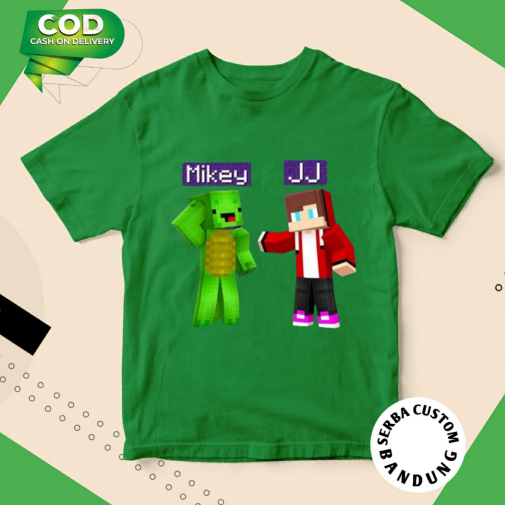 Jj%20&%20Mikey%20Maizen%20Minecraft%20Childrens%20Top%20T-Shirt%20Premium%20Material%20-%20Image%205