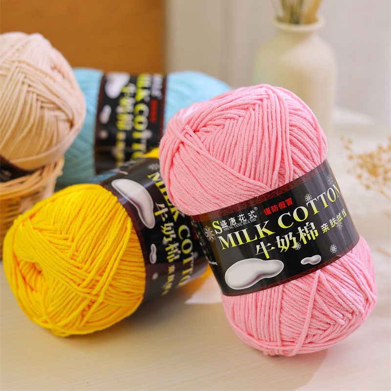 Len Milk Cotton loại 1 cuộn 125gr (Mã 01 đến 50)