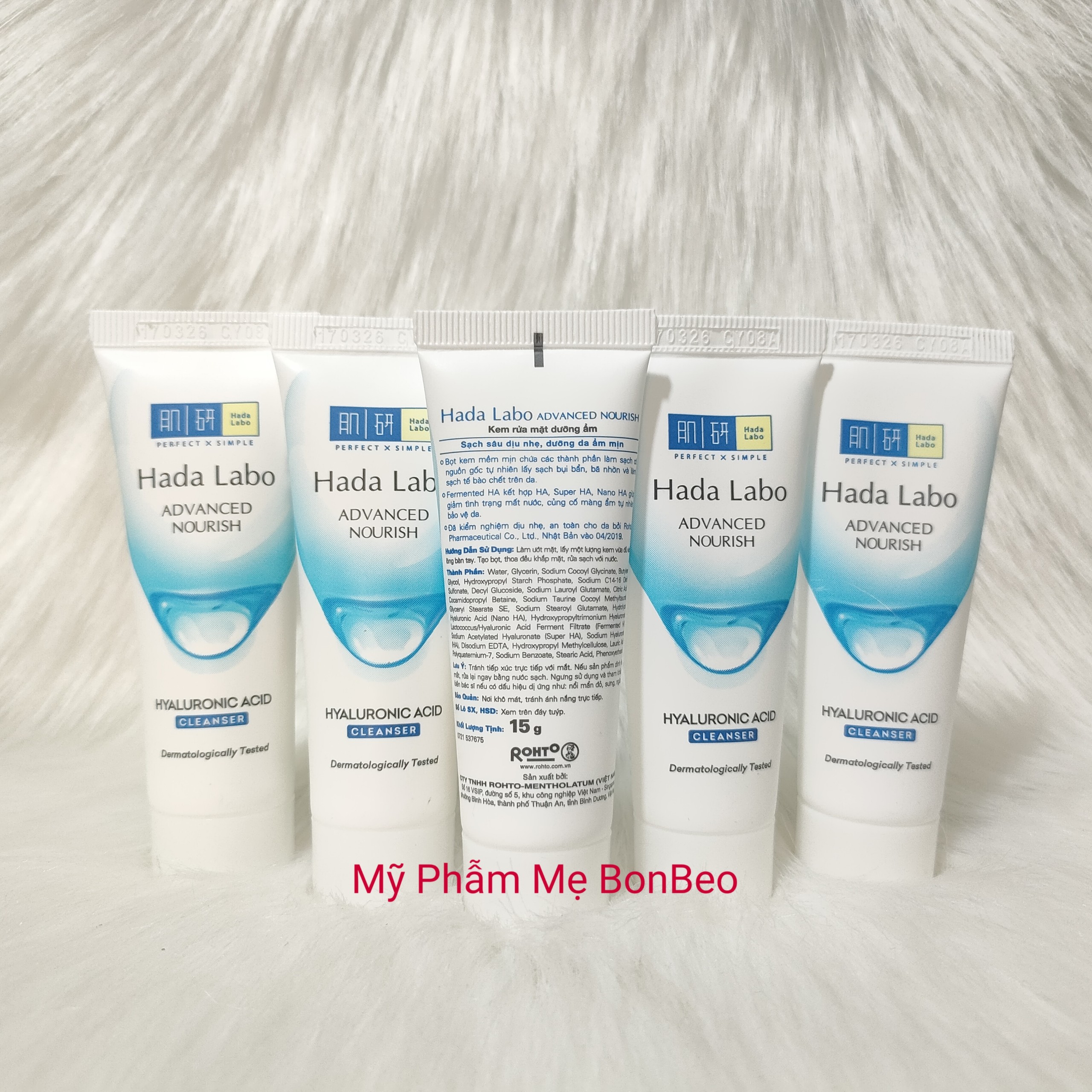 Combo 5 sữa rửa mặt dưỡng ẩm Hada labo Advanced Nourish ( x15g)