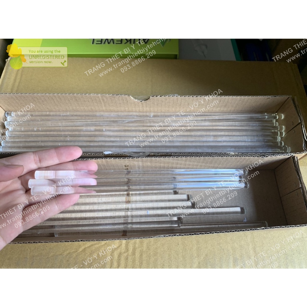 ĐŨA THỦY TINH 20cm 30cm (phi 6-7cm)