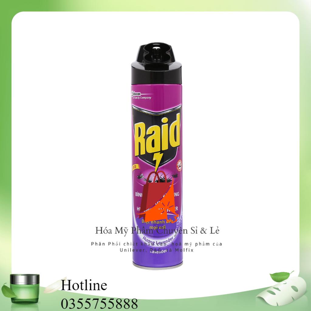 Raid Xịt côn Trùng Chai 600 ml + Tặng Thêm 100ML