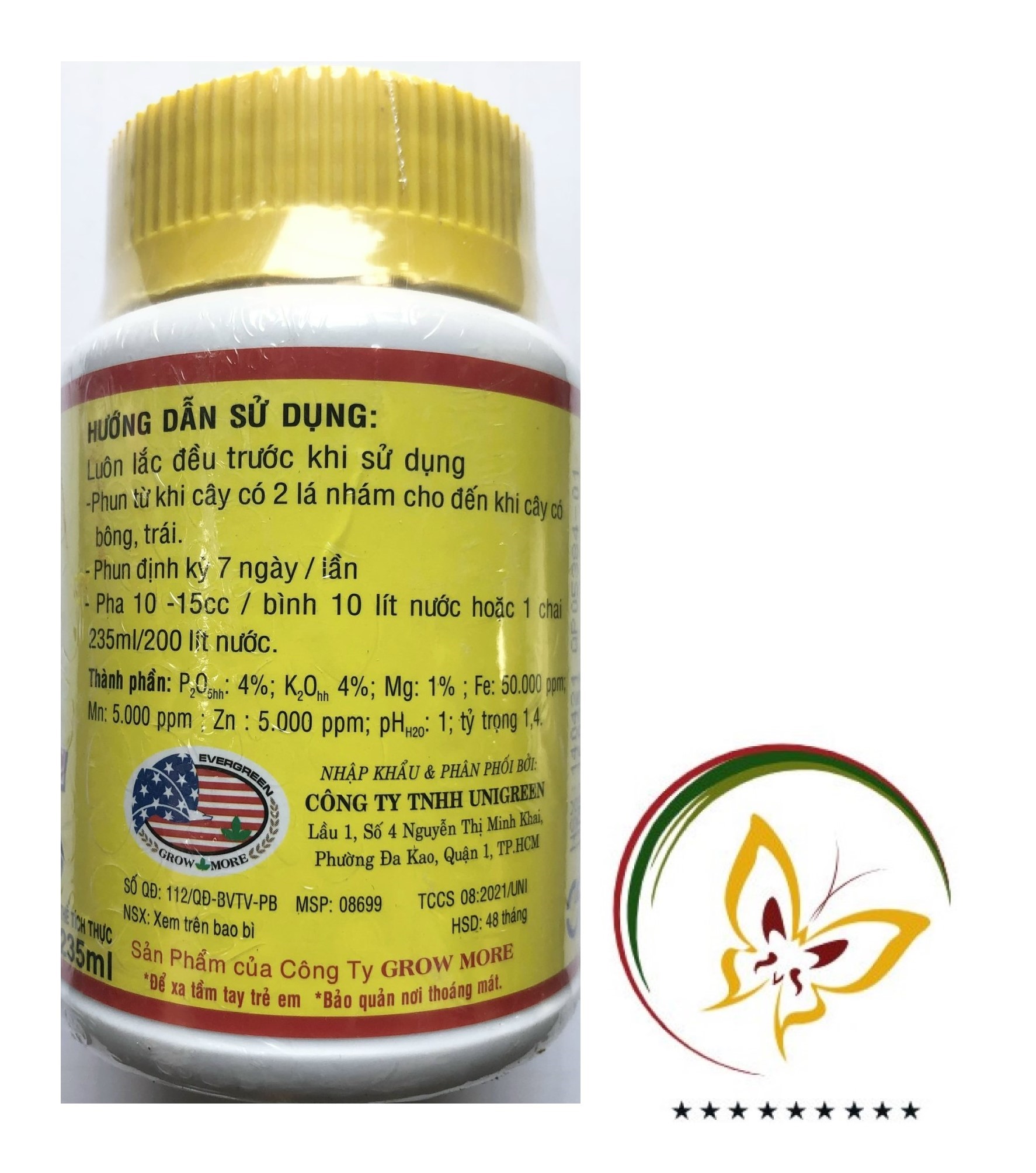 Phân bón lá Ferta Plex 0-4-4 + TE - #189A# 235ml