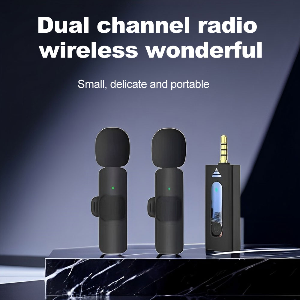 Micro dây chuyền 3.5Mm Cắm Phạm Vi Rộng Chuyên Nghiệp Không Dây Mini Micro cài ve áo ghi video Karaoke PC IOS Android Phỏng Vấn Cuộc Họp Âm Nhạc Ca Hát