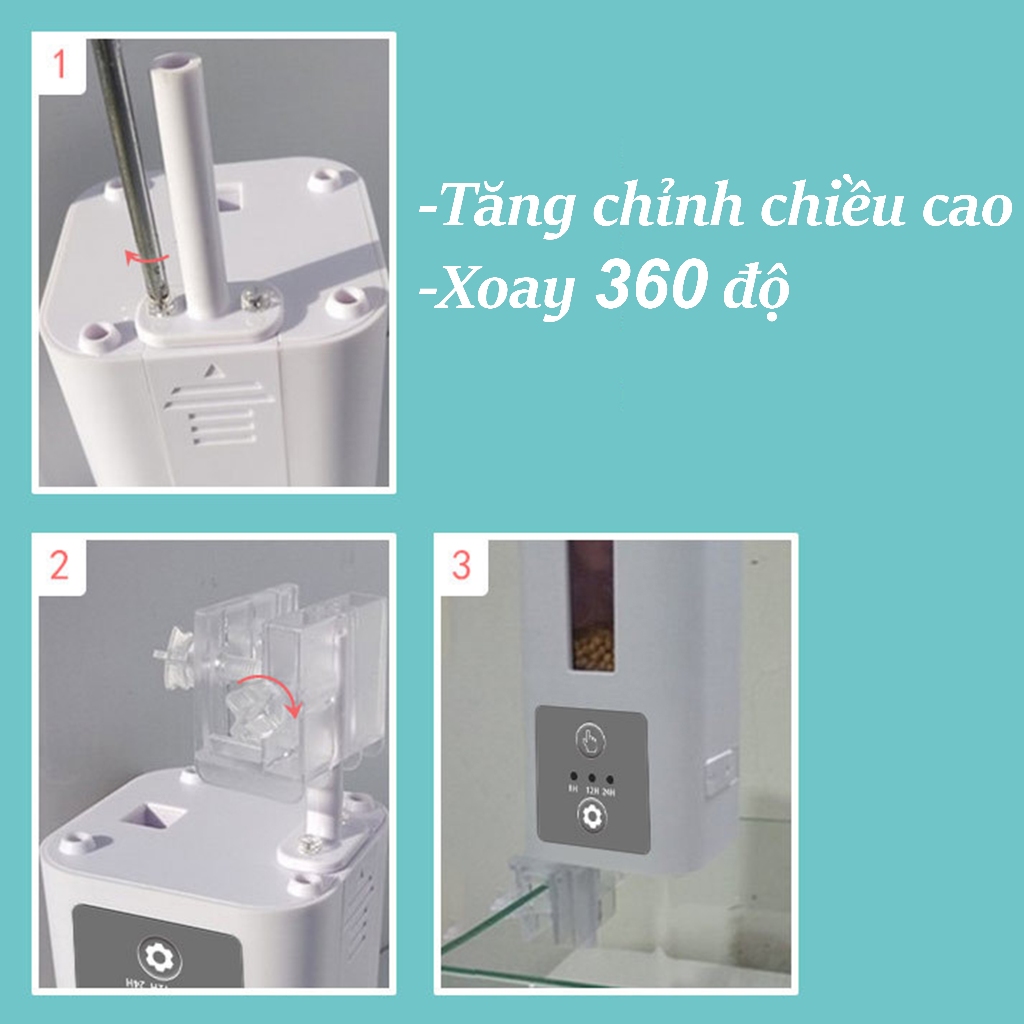 Máy cho cá ăn tự động hẹn giờ 3 chế độ (Bảo hành 1 đổi 1)
