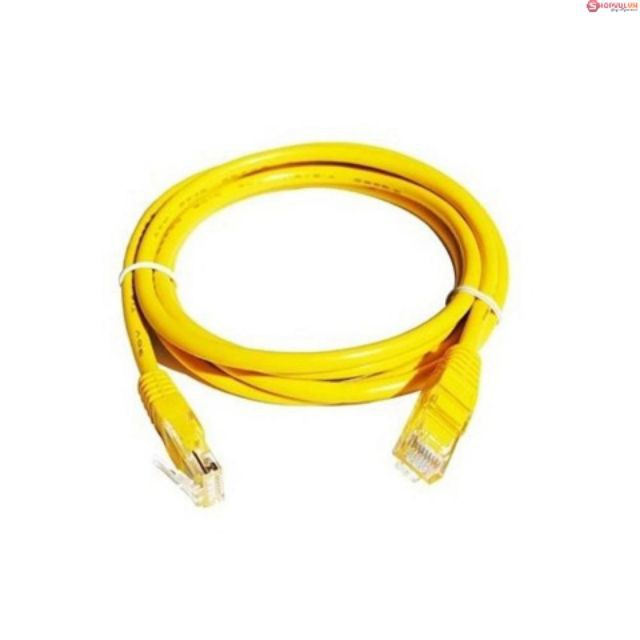 Dây mạng đúc sẵn 2 đầu 1.5m cat5e zin bóc thiết bị mạng - cáp lan màu vàng