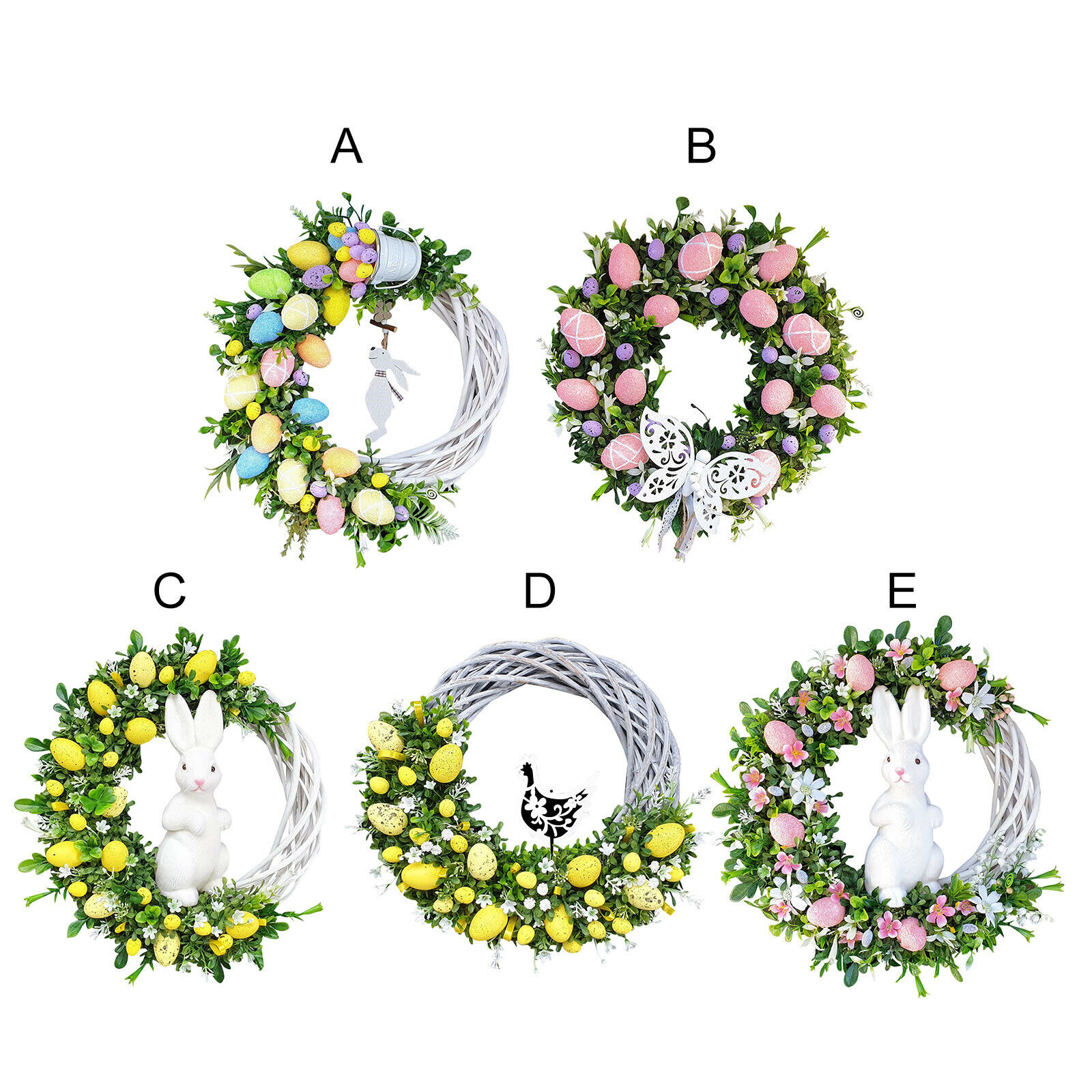 Easter Bunny Garland Home Wreath Decoration Easter Decor Props