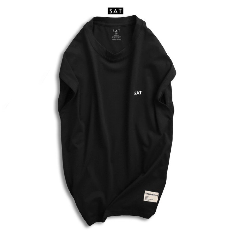 [HCM]Áo Tank Top Trơn SAT Đen Cao Cấp - SAT