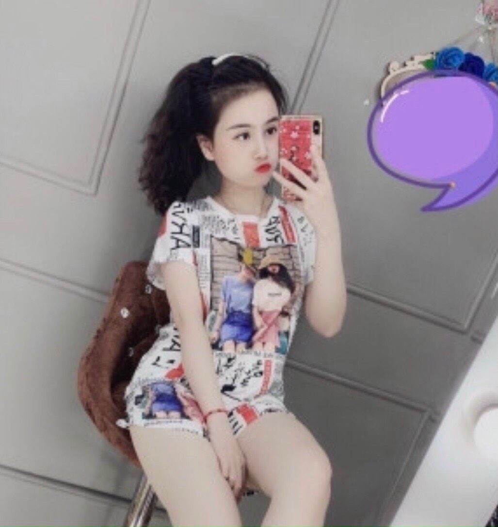 Đồ bộ đùi thun lạnh hoạ  tiết 3d hàng QC (38kg - 63kg)