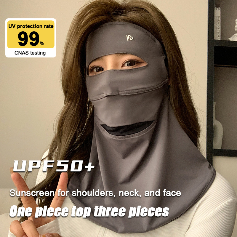Full Face Sunscreen Mask Female Summer Anti-Ultraviolet Driving Riding ...
