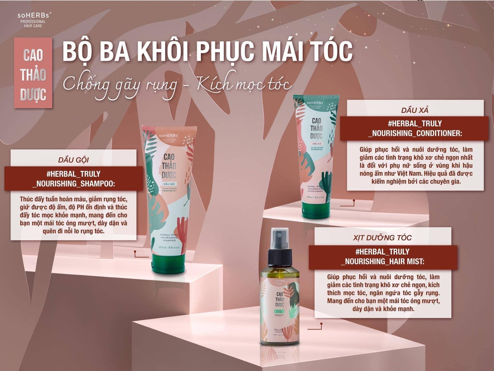 Dầu gội và dầu xả Cao Thảo Dược Soherbs