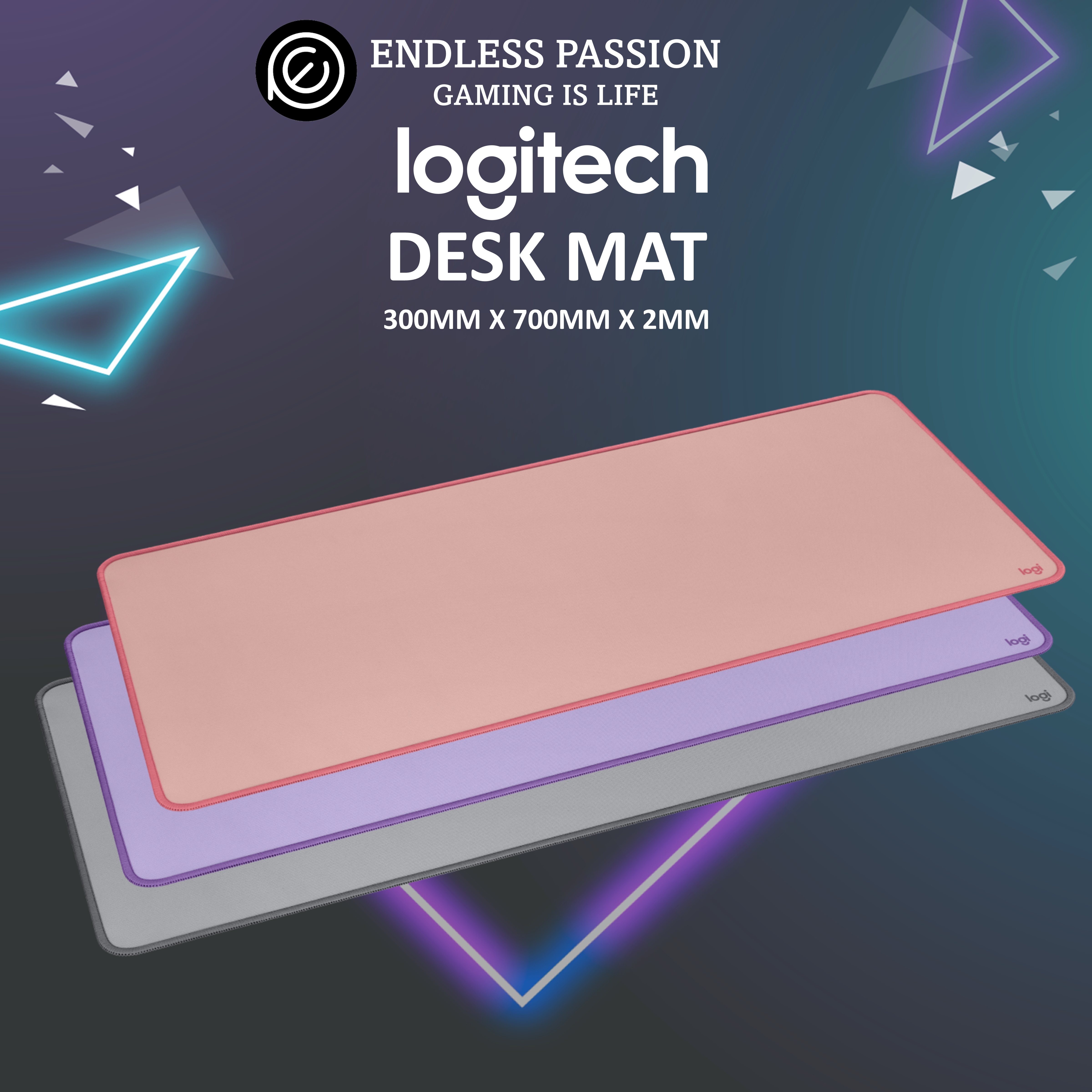 Logitech Desk Mat - Studio Series, Multifunctional Large Desk Pad, Extended  Mouse Mat, Office Desk Protector with Anti-Slip Base, Spill-Resistant  Durable Design