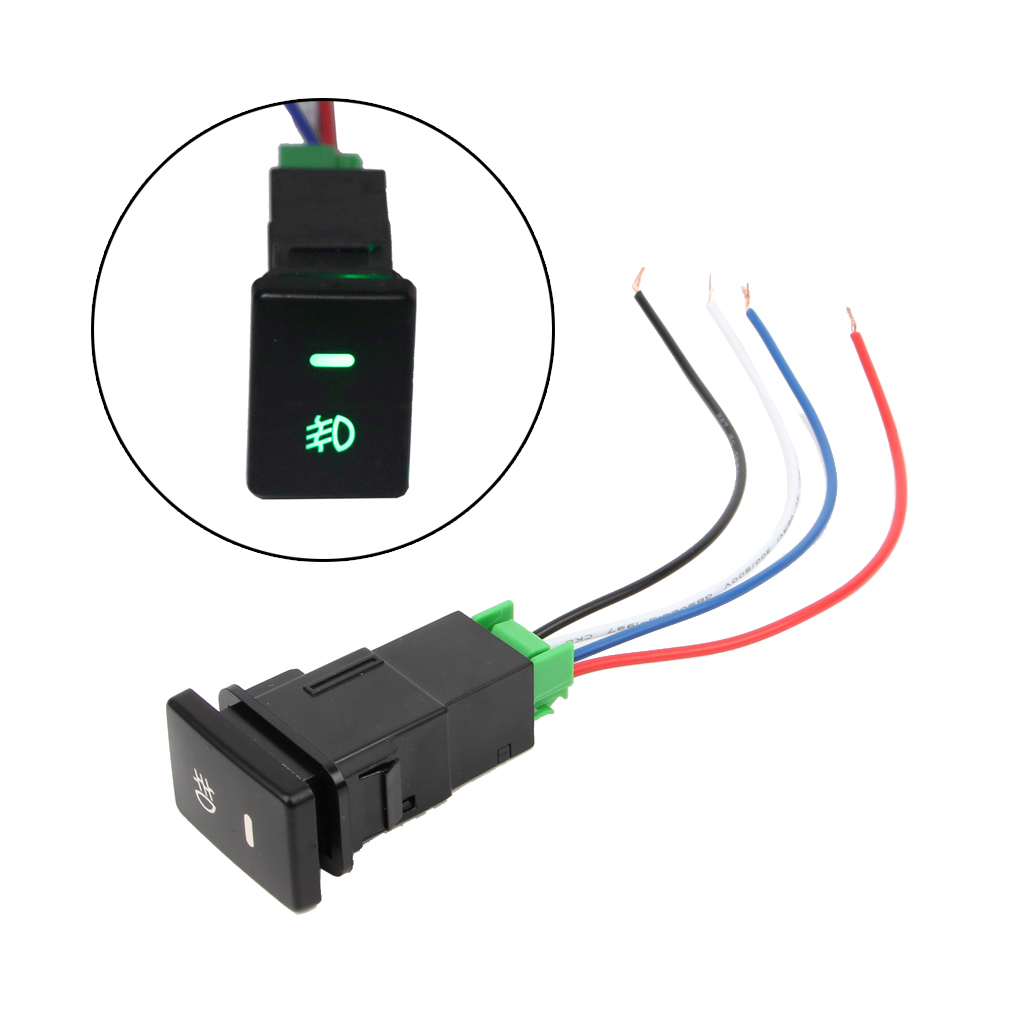 Bền cho DC 12V Đèn Đi Sương mù phía trước đẩy chuyển đổi với 4 dây nút cho TOYOTA-CAMRY PRIUS cho Corolla Highlander Vios