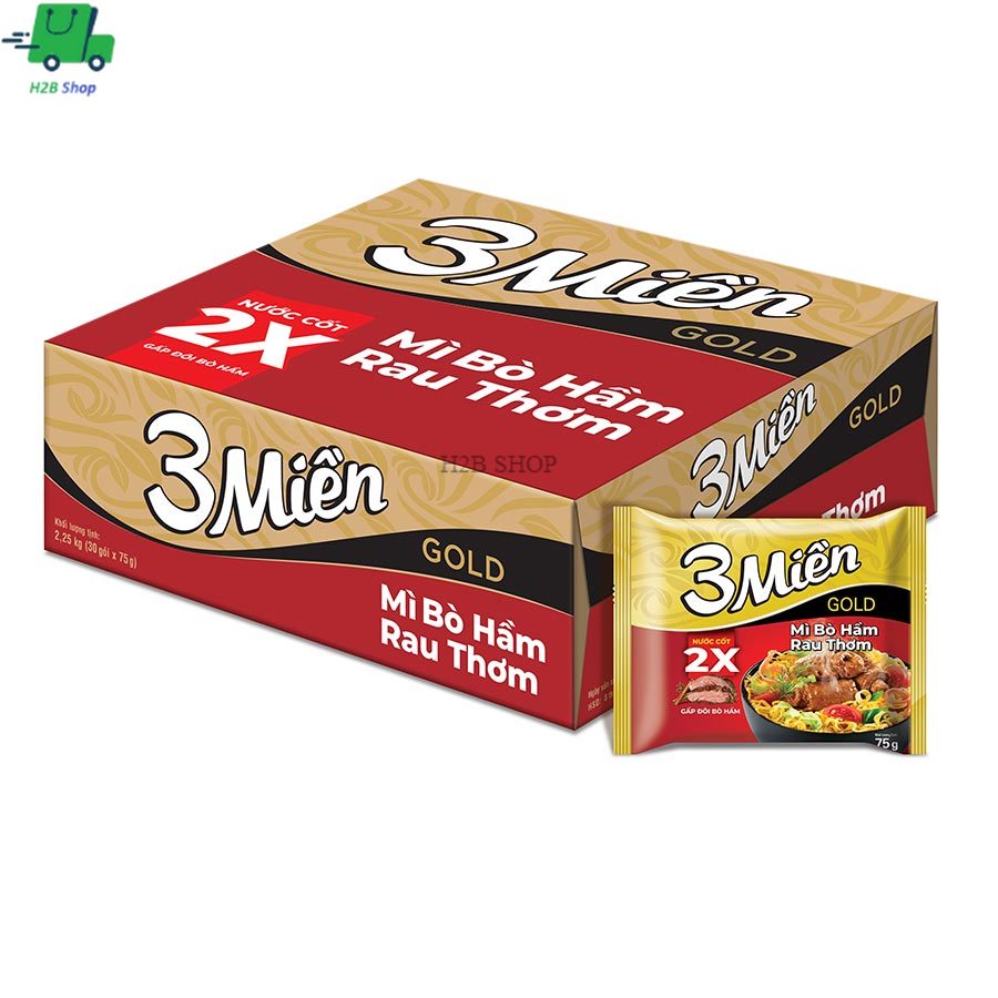 Mì Ba Miền Gold Thùng 30gói x 75g
