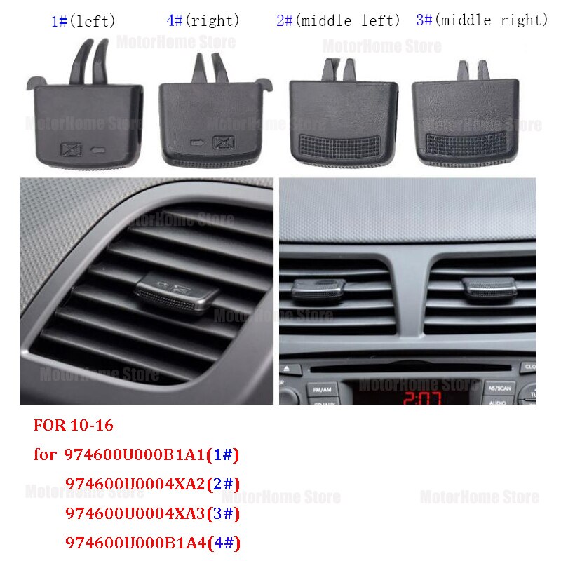 Car A/C Air Vent Grille Tab Clip Automobile Air Conditioner Outlet Repair  Kit For Hyundai VERNA SOLARIS 2010-2016
