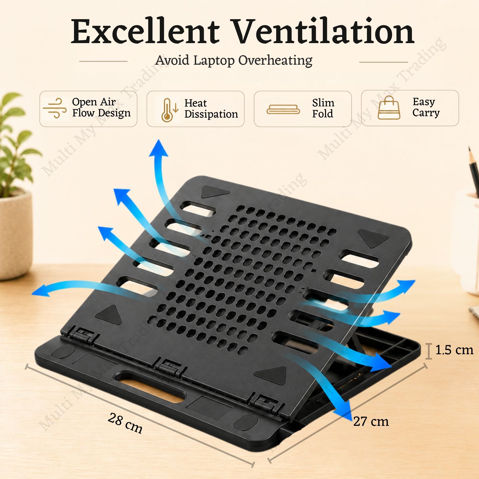 Portable Adjustable Non-Slip Ventilated Laptop Stand Heat Dissipation Notebook Holder Ready Stock
_voghion.com