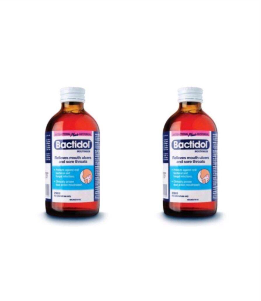 Bactidol Fast Relief Mouthwash For Sore Throat & Ulcers 250ml Lazada
