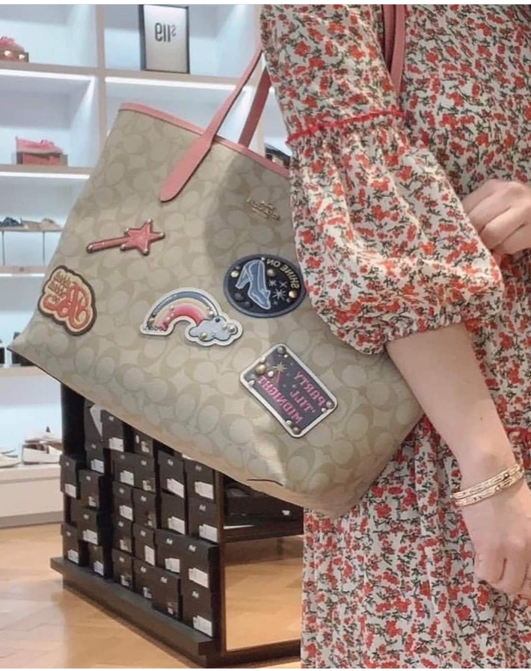 Disney x Coach + City Tote with Patches