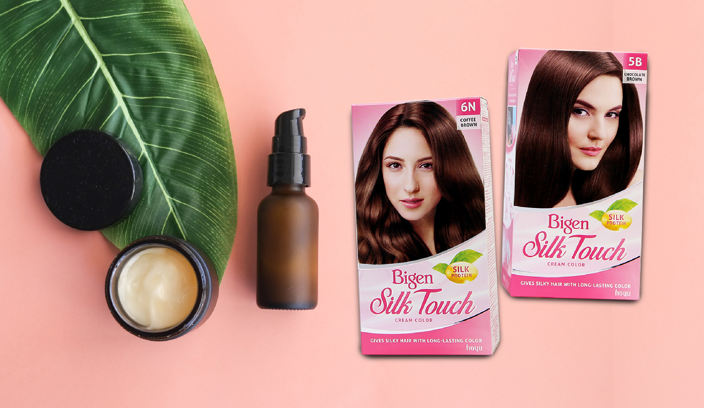 Thuốc nhuộm tóc phủ bạc Bigen Silk Touch 6N - Nâu Cafe