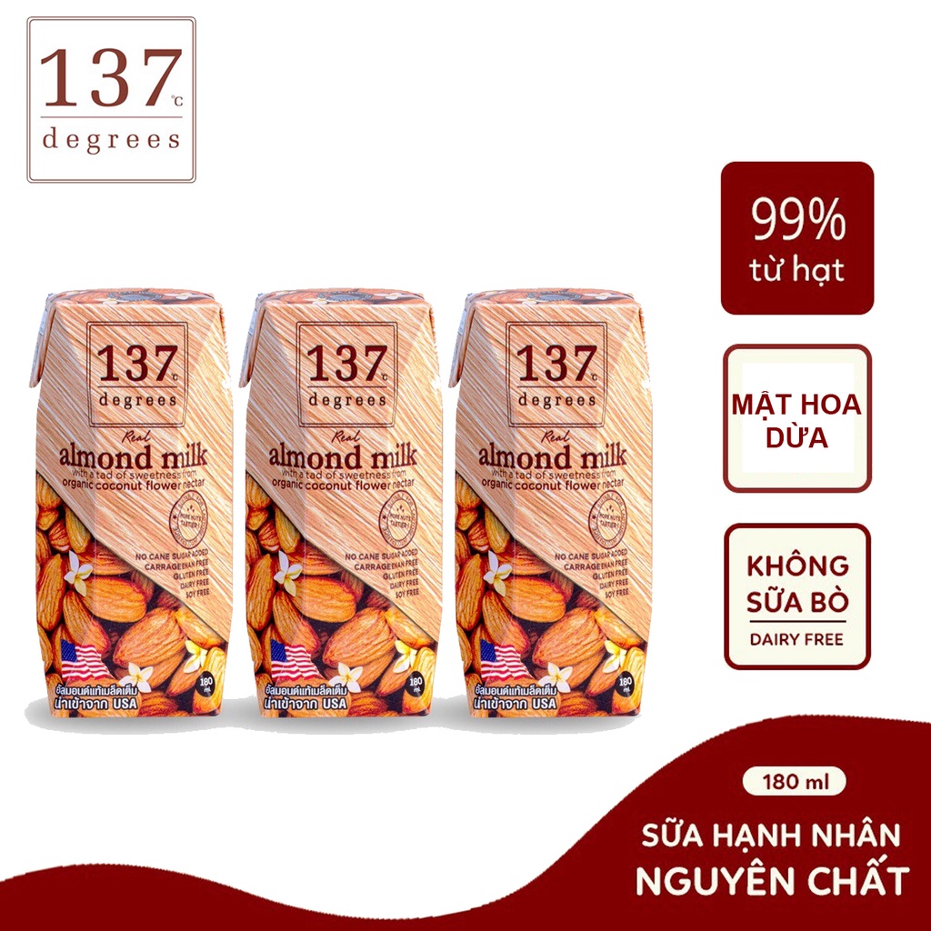 Sữa Hạt 137 Degrees Lốc 3x180ml Thái Lan Giá Tốt
