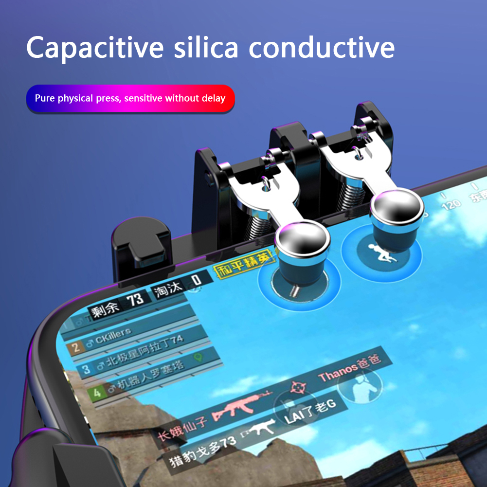 For PUBG Mobile Joystick Controller L1R1 Trigger Gamepad for iOS Six 6 ...