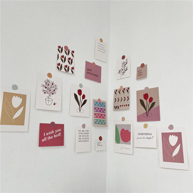 %E3%80%90The%20Quiet%20Page%E3%80%9117%20Sheets%20Ins%20Tulip%20Decoration%20Card%20Set%20Art%20Postcard%20Korean%20Style%20Flowers%20Diy%20Wall%20Sticker%20Photographic%20Props%20Background%20-%20Image%202
