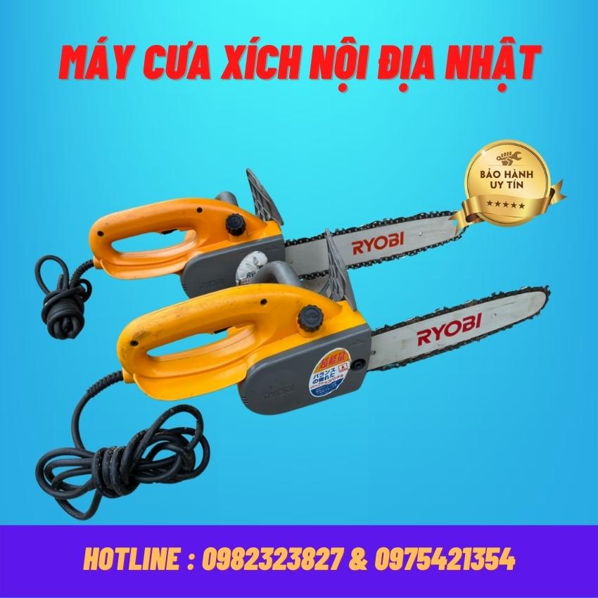 Máy cưa xích điện nội địa nhật điện áp 100v-220v, máy cưa nhật bãi MINI  nguyên zin 100% (BH 12 thàng)