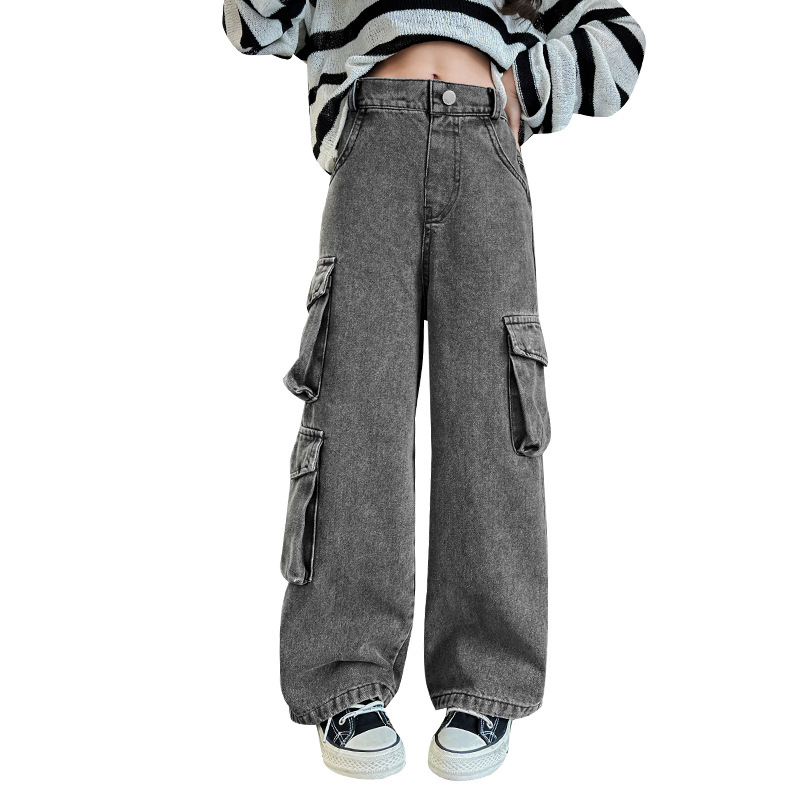 Aweisuan%20Teenage%20Girls%20Wide%20Leg%20Cargo%20Jeans%202024%20Autumn%20Fashion%20Kids%20Casual%20Denim%20Pants%20School%20Young%20Children%20Straight%20Baggy%20Trousers%2015Y%20-%20Image%206
