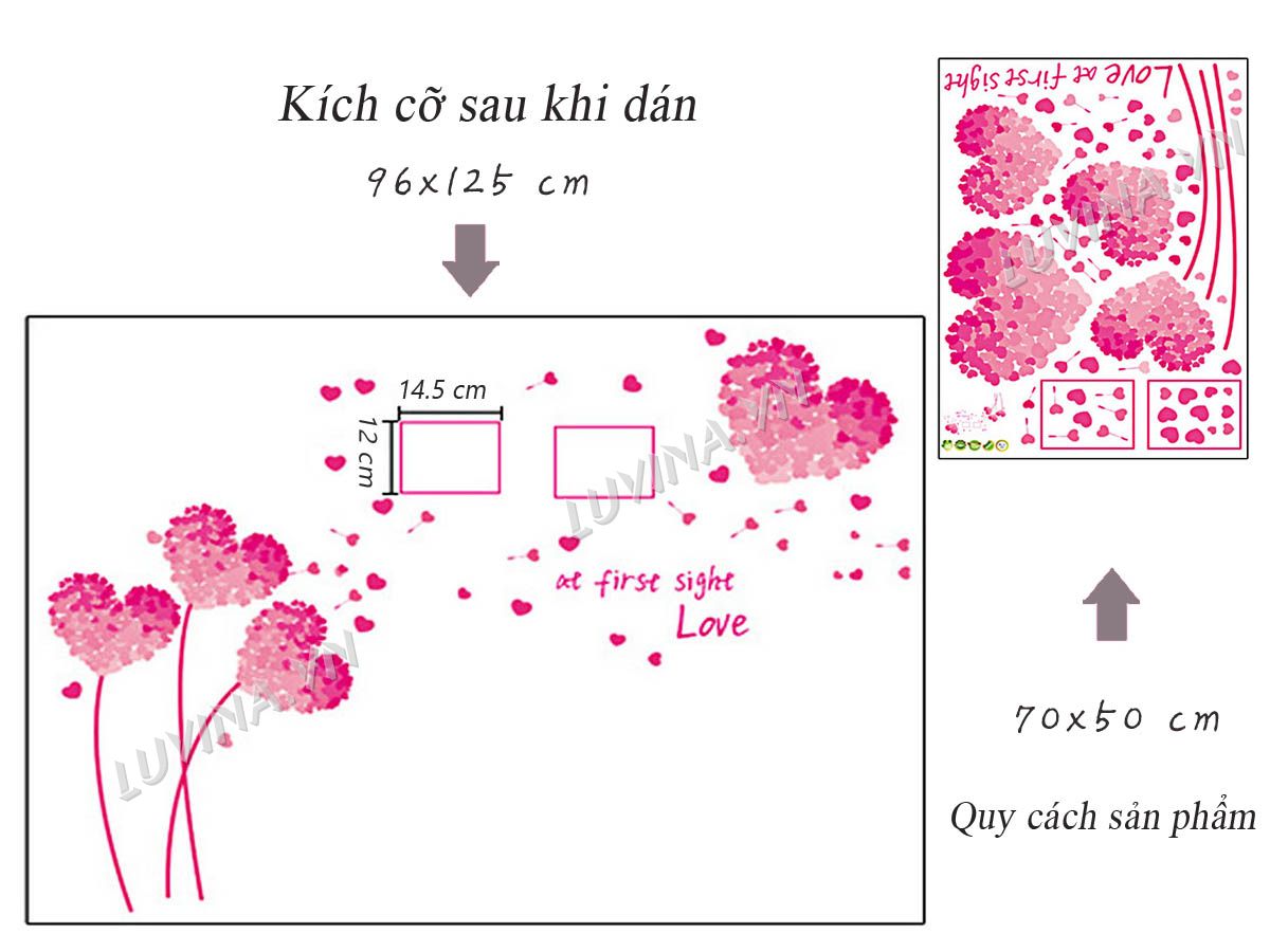 Decal dán tường combo 76