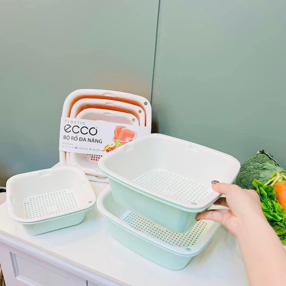 Sét 6 chậu rổ ECCO đa năng