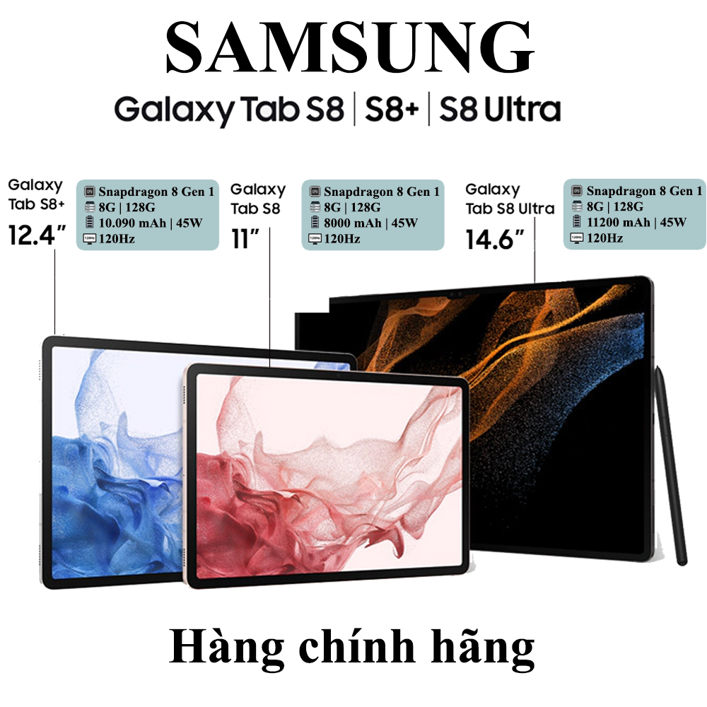 [Tặng bao da]Máy tính bảng Samsung Galaxy Tab S8 Ultra, Tab S8+, Tab S8