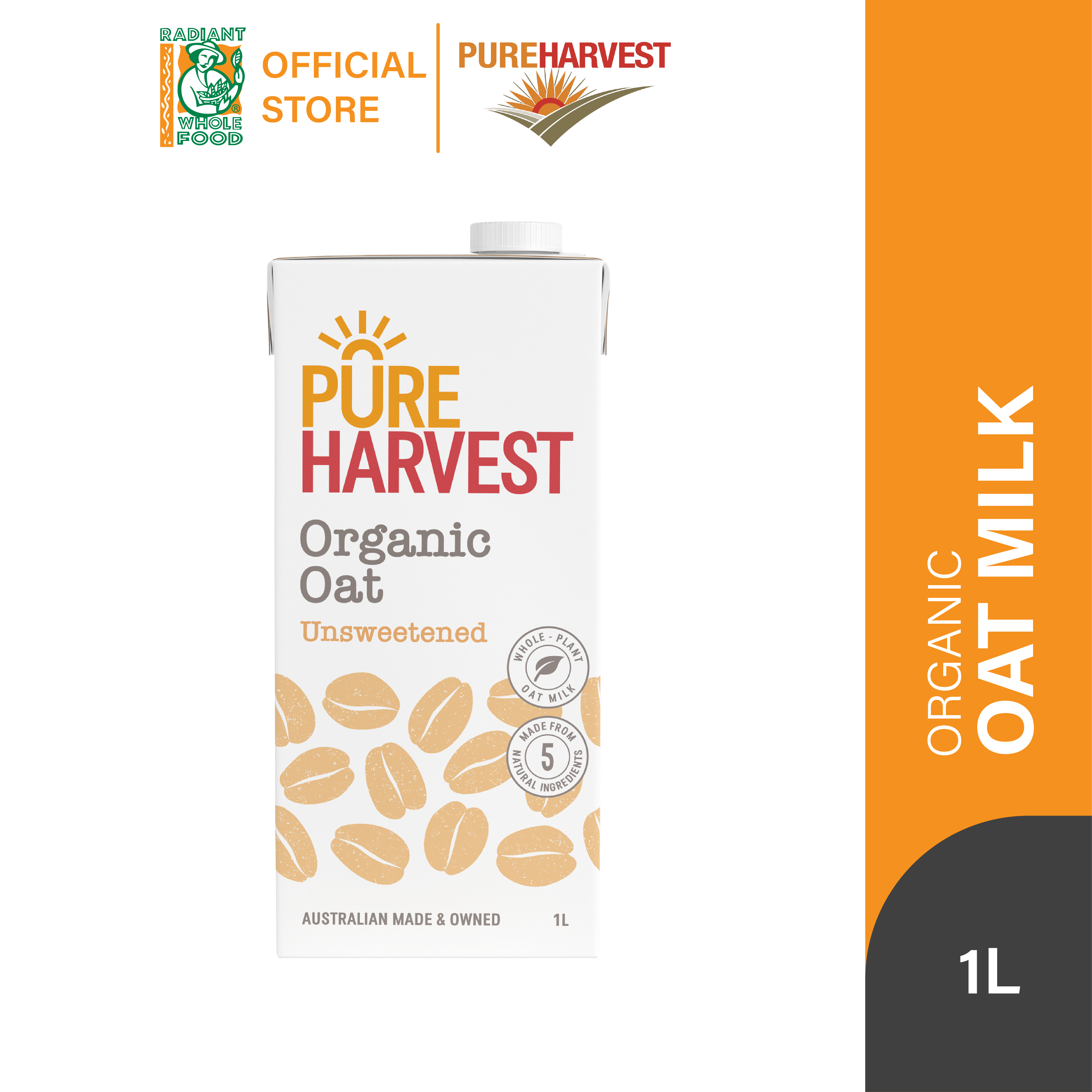 Pure Harvest Organic Oat Milk Unsweetened 1l Lazada 2810