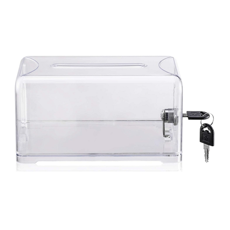 Suggestion Box Donation Suggestion Box with Lock Suggestion Box for Fundraising, Donation, Tip Jars, Raffle Box