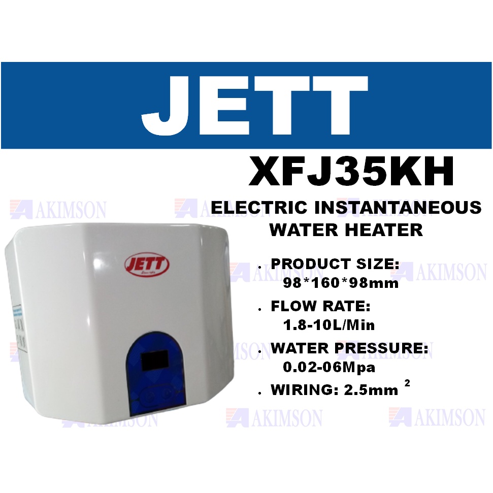 ✧JETT ELECTRIC INSTANTANEOUS WATER HEATER XFJ35KH♫ | Lazada PH