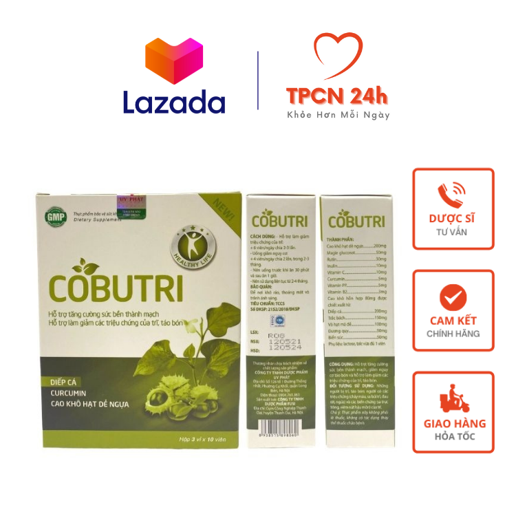 Cobutri Trĩ độ 2 Combo 8 hộp tặng 1 hộp