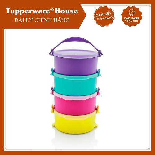 Bộ hộp cơm Tupperware Small Round Click To Go (Set 4)