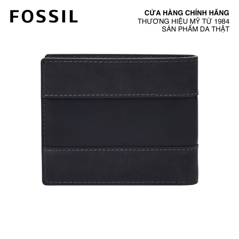 Ví da nam da thật Fossil Everett ML4397406 - màu đen