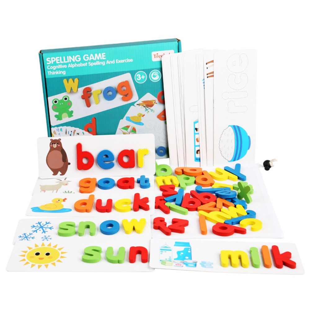 BEIBEI English Spelling Alphabet Game Kids Gifts 26 Letters Learning English Alphabet Alphabet Learning Cards Set English Alphabet Spelling Game Matching Letter Game Word Spelling Game Abc Puzzle Toy A-Z Spelling Game Spell Word Game