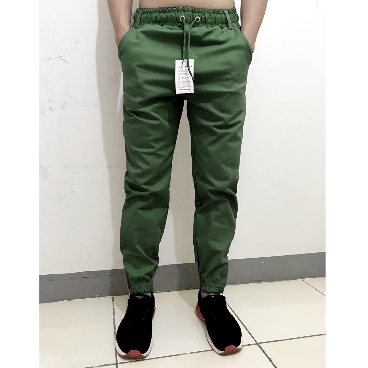 Quần Jogger Kaki Basic Trơn Co Giãn Chất Vải Xịn Ảnh Thật